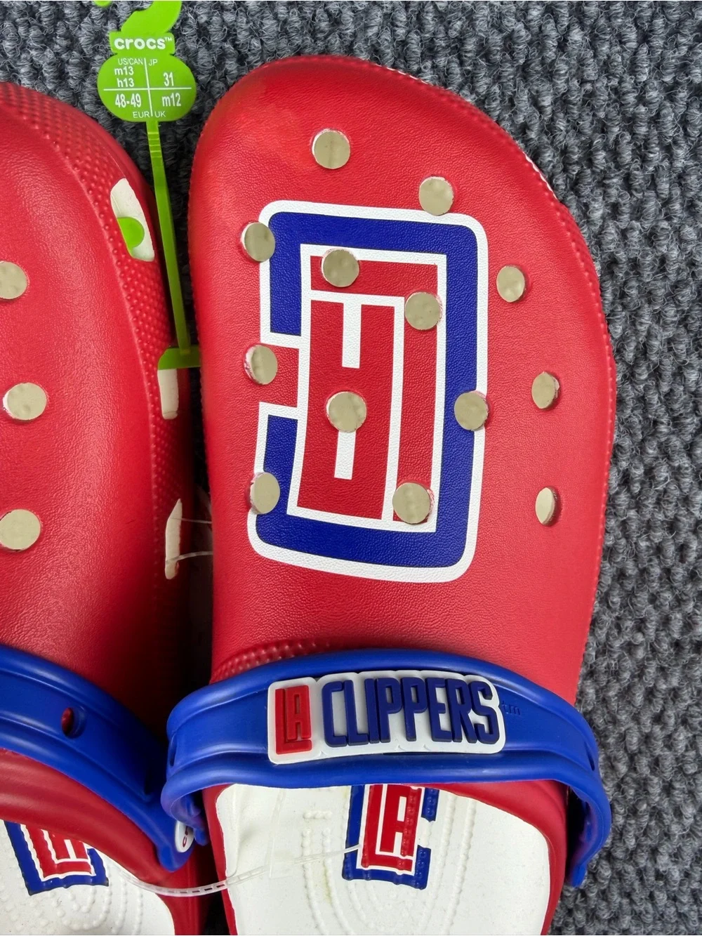 Crocs Classic Clog Official Los Angeles Clippers NBA Red Slip On Size Men's 13